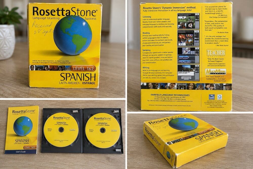 Rosetta Stone Spanish Latin America Levels 1 & 2 CD-ROM Language Learning